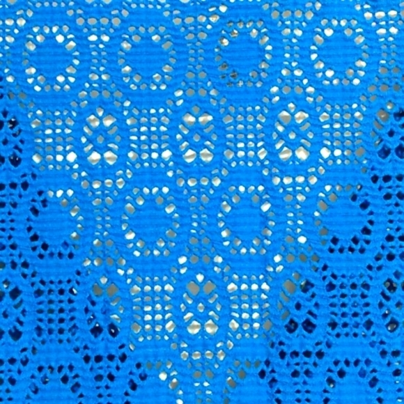 ISLANDER ROYAL BLUE MESH SWIMSUIT COVERUP SZ LARGE - Picture 7 of 10